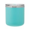 Custom Mint Aqua 12 OZ Insulated Tumbler Cup With Lid - Stainless Steel Plastic Coffee Wine Water Tumbler