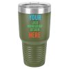 Custom Royal Blue Olive Green 30 OZ Insulated Tumbler Cup With Lid - Stainless Steel Plastic Coffee Wine Water Tumbler