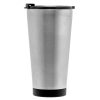Custom Silver White 16 OZ Insulated Tumbler Cup With Lid - Stainless Steel Coffee Wine Water Milk Tumbler