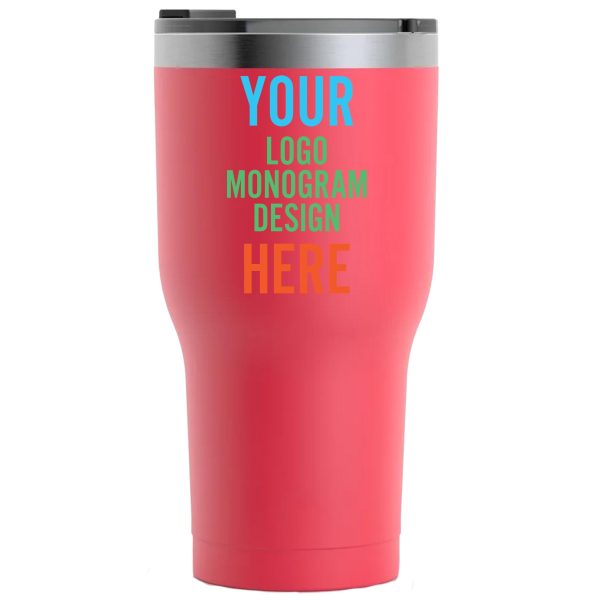 Custom Very Berry Matte 30 OZ Insulated Tumbler Cup With Lid - Stainless Steel Plastic Coffee Wine Water Tumbler