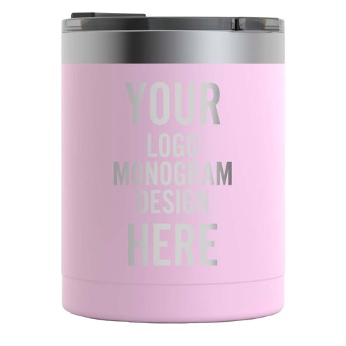 Custom Slate Flamingo Matte Citrus Matte 12 OZ Insulated Tumbler Cup With Lid - Stainless Steel Plastic Coffee Wine Water Tumbler