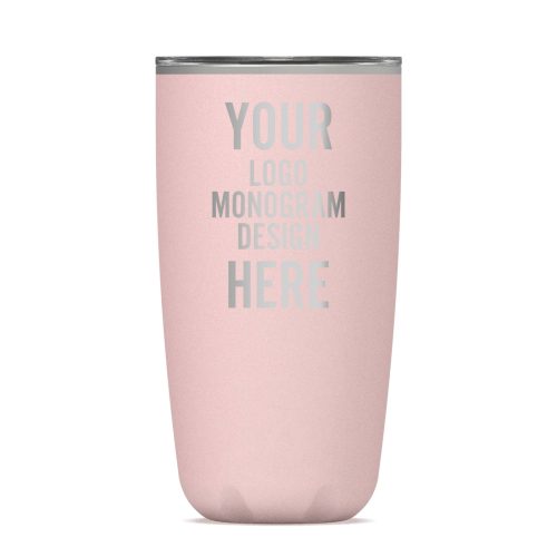 Custom Pink Topez Azurite 18 OZ Insulated Tumbler Cup With Lid - Stainless Steel Plastic Coffee Wine Water Tumbler