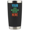 Custom Black White Navy 20 OZ Insulated Tumbler Cup With Lid - Stainless Steel Plastic Coffee Wine Water Tumbler